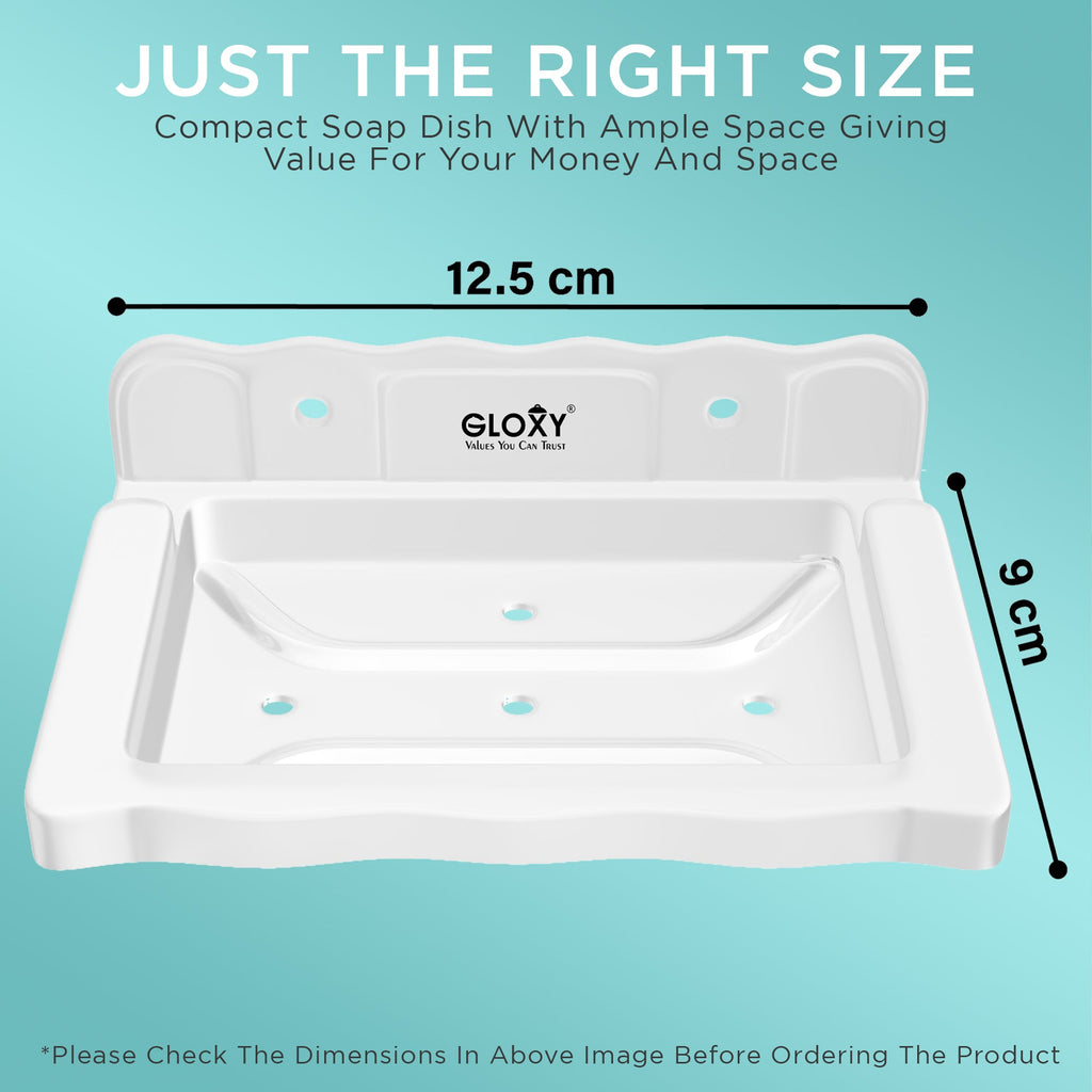Gloxy Acrylic Matt Finish Single Soap Dish Wall Mount