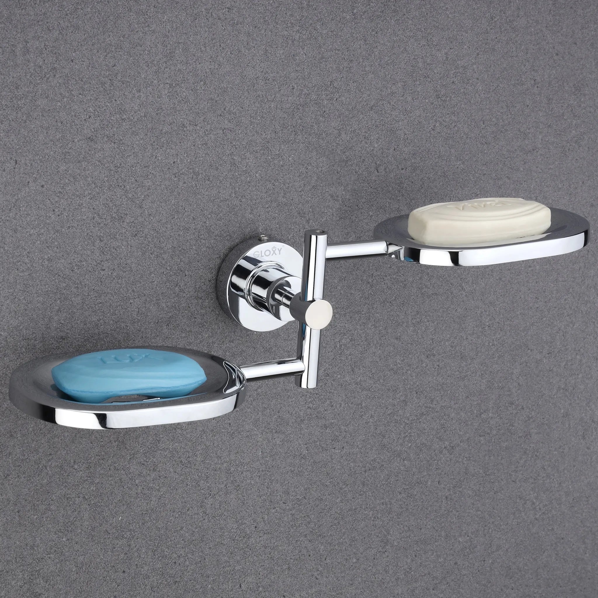 Gloxy Care Shape Stainless Steel 304 Grade Chrome Finish Wall Mounted Soap Holder