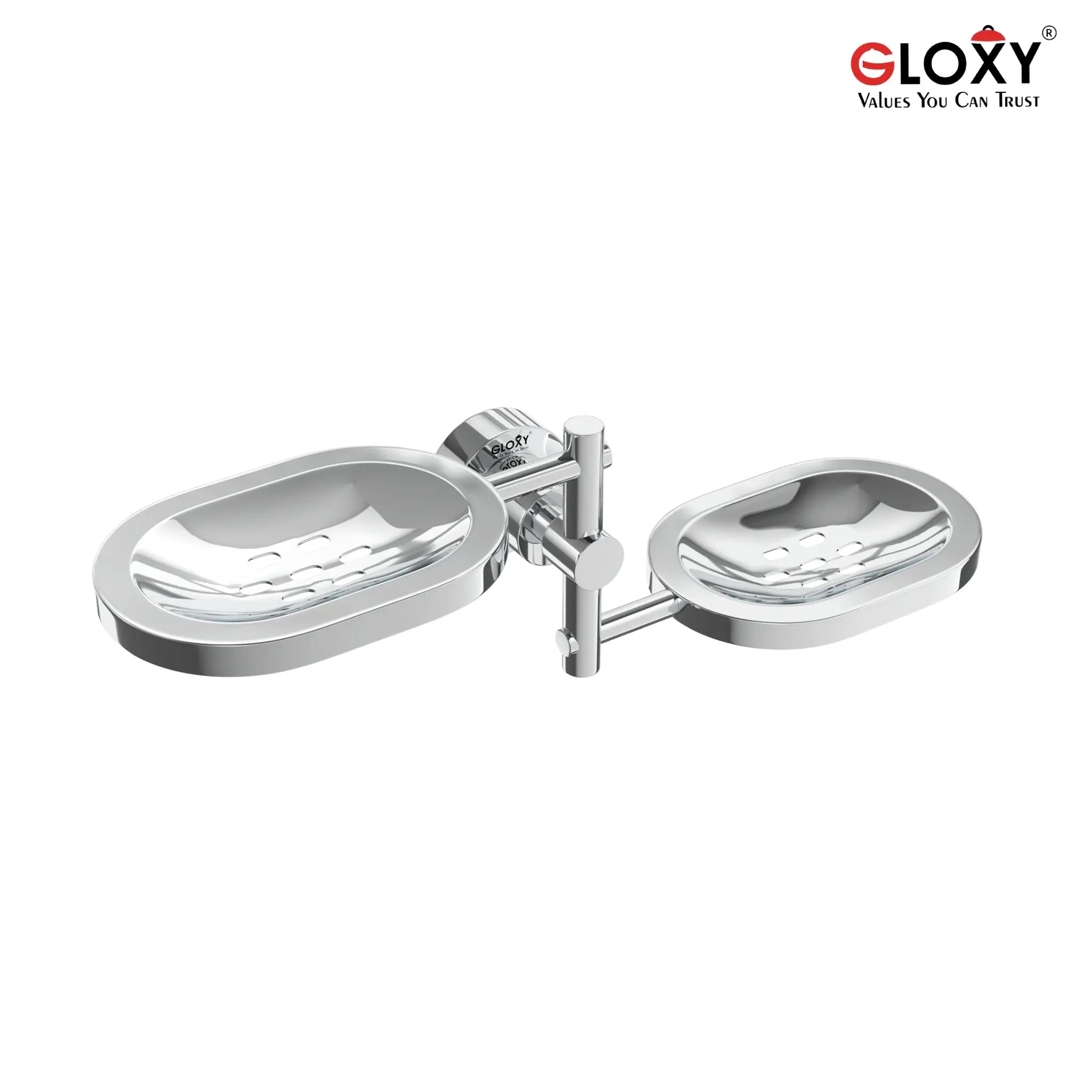 Gloxy Care Shape Stainless Steel 304 Grade Chrome Finish Wall Mounted Soap Holder
