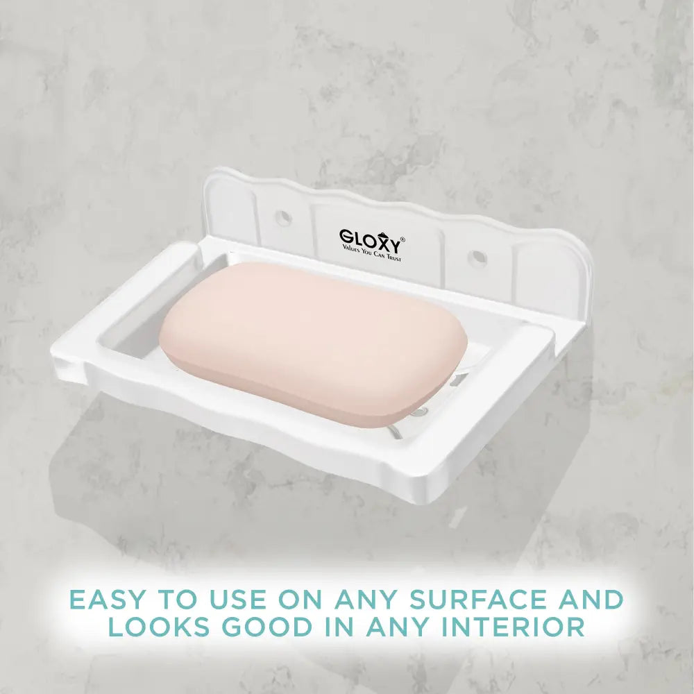 Gloxy Acrylic Matt Finish Single Soap Dish Wall Mount - Single Soap Dish