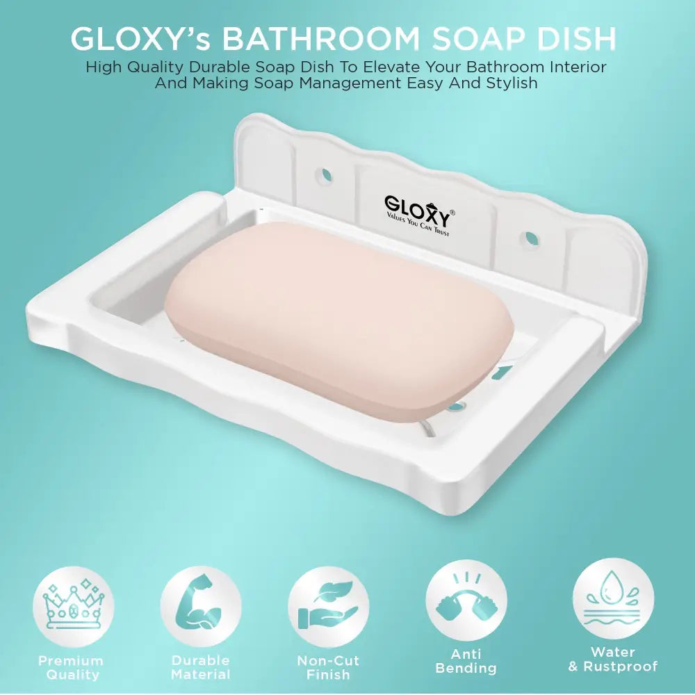 Gloxy Acrylic Matt Finish Single Soap Dish Wall Mount - Single Soap Dish