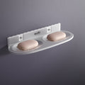 Gloxy Oval Shape Matt Finish Double Soap Dish Acrylic